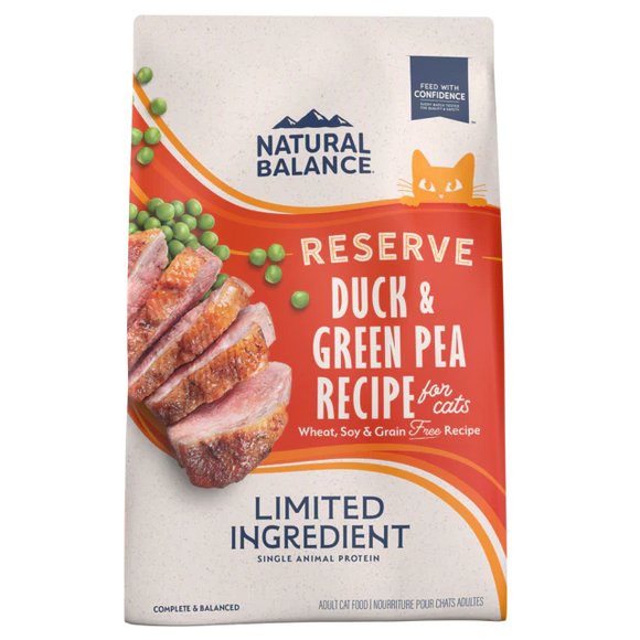 Natural Balance Reserve Grain Free Duck & Green Pea Recipe Cat Food (4 LB)