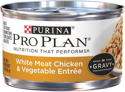 Purina Pro Plan Savor Adult White Chicken with Vegetables in Gravy Entree Canned Cat Food East Longmeadow MA A.W. Brown Pet Garden Store