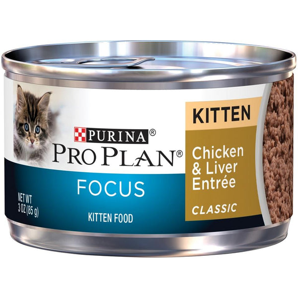 Purina Pro Plan Focus Kitten Classic Chicken and Liver Entree Canned Cat Food East Longmeadow MA A.W. Brown Pet Garden Store