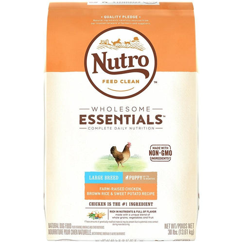 Nutro Wholesome Essentials Large Breed Puppy Farm Raised Chicken Brown Rice Sweet Potato Dry Dog Food East Longmeadow MA A.W. Brown Pet Garden Store