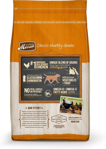 Merrick Classic Chicken Brown Rice Recipe with Ancient Grains Dry Dog Food East Longmeadow MA A.W. Brown Pet Garden Store