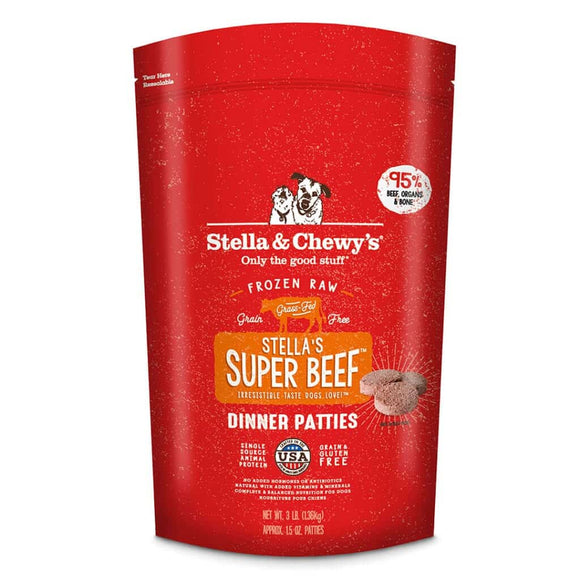 Stella & Chewy's Stella's Super Beef Grain Free Dinner Patties Frozen Raw Dog Food (6-lb)