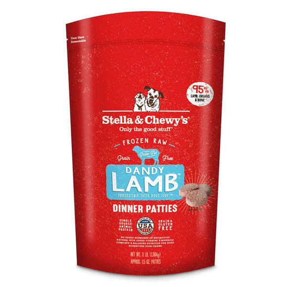 Stella & Chewy's Frozen Raw Dandy Lamb Patties for Dogs (6-lb)