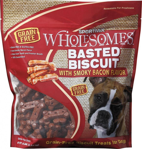 SPORTMiX Wholesomes Gourmet Biscuits with Smoky Bacon Flavor Grain Free Dog Treats East Longmeadow MA A.W. Brown Pet Garden Store