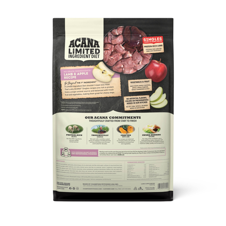 ACANA Singles Limited Ingredient Lamb Apple Recipe Dry Dog Food East Longmeadow MA A.W. Brown Pet Garden Store