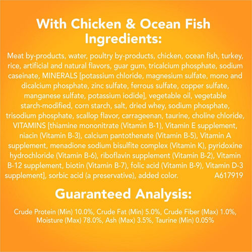 Friskies Tasty Treasures Pate Chicken, Ocean Fish & Scallop Canned Cat Food