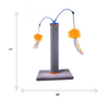 SmartyKat Scratch 'N Spin Carpet Scratching Post with Spinning Wand Toys for Cats & Kittens