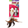 KONG REFILLABLES FEATHER MOUSE (WHITE)