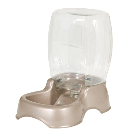 Petmate Pet Cafe Waterer (Pearl Silver, Small)