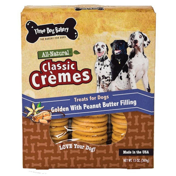 Three Dog Bakery Classic Cremes Golden Cookies (Vanilla)