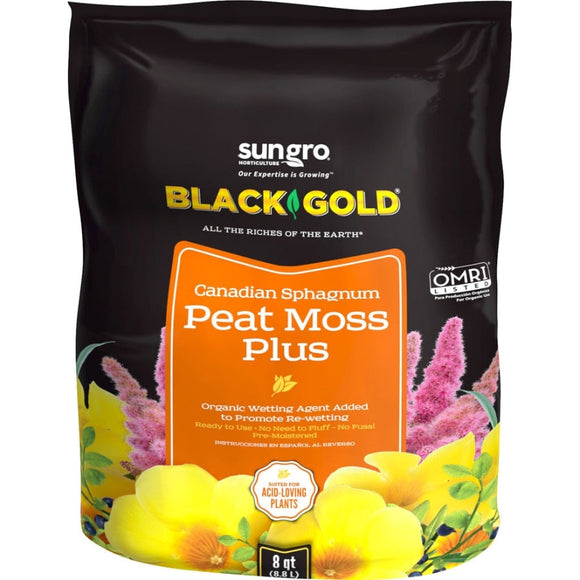 Black Gold Peat Moss Plus (8 QT)